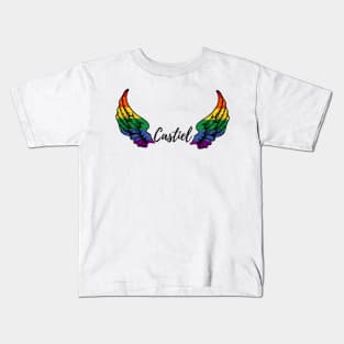 Castiel rainbow wings Kids T-Shirt
